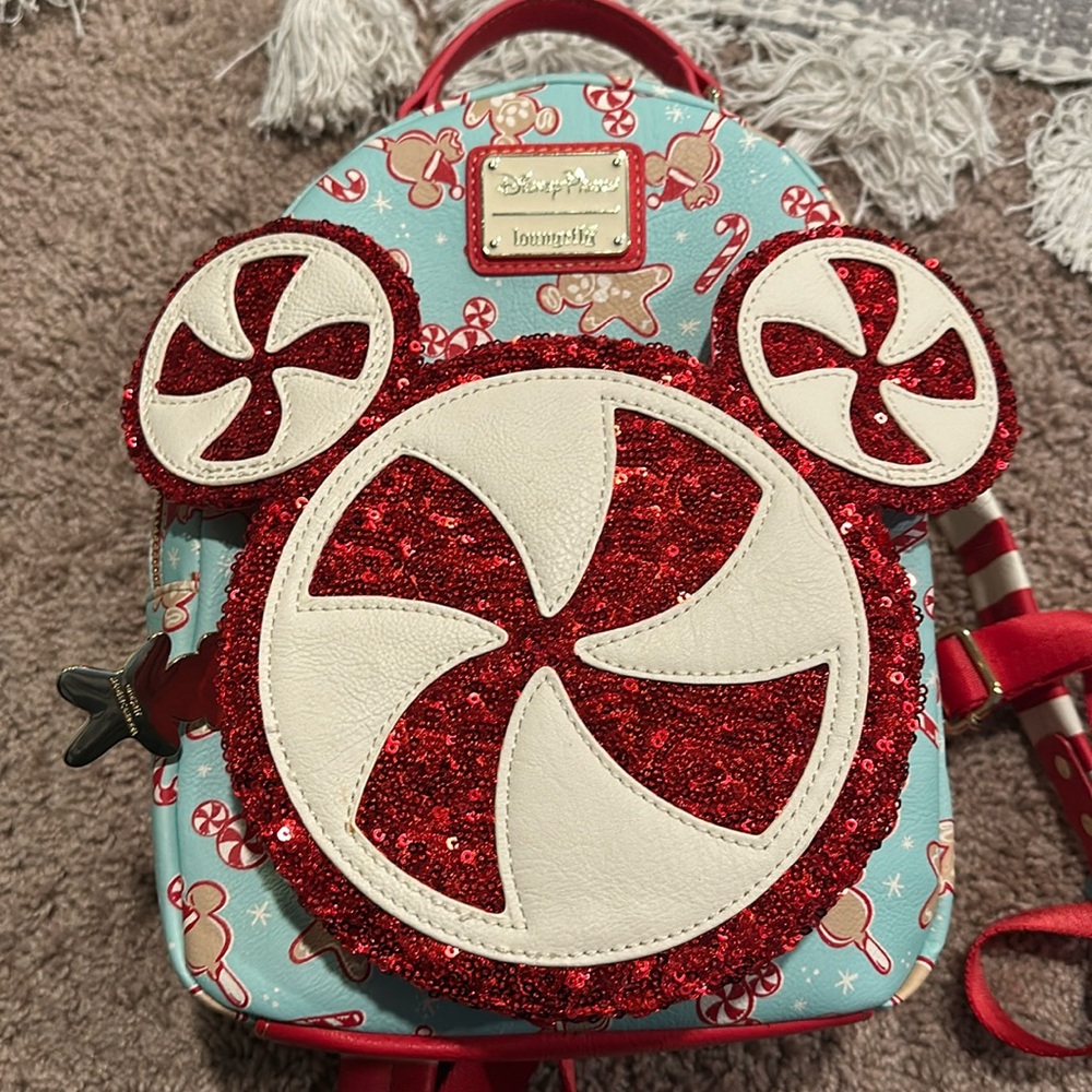 Loungefly Disney peppermint backpack in great condition